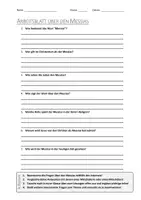 Vorschau - Arbeitsblätter - AB mit Fragen zum Thema "Messias" + Lösungsblatt + Mindmap + Infografik - Deckblatt