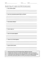 Vorschau - Arbeitsblätter - AB mit Fragen zum Thema "Meteorologie" + Lösungsblatt - Deckblatt