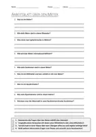 Vorschau - Arbeitsblätter - AB mit Fragen zum Thema "Meter" + Lösungsblatt - Seite 1