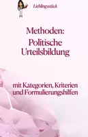 Vorschau - Arbeitsblätter - Methoden im Sowi-Unterricht: Politische Urteilsbildung - Deckblatt