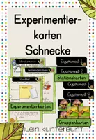 Vorschau - Stundenentwürfe - Experimentierkarten Schnecke - Deckblatt