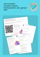 Vorschau - Arbeitsblätter - Hörverstehen zum Podcast Geolino Klimawandel in der ganzen Welt - Deckblatt