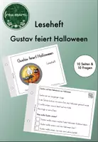 Vorschau - Arbeitsblätter - Leseheft sinnentnehmendes Lesen - Gustav feiert Halloween - Klasse 2+3 - Deckblatt