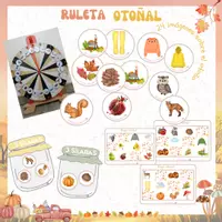 Vista previa - Juegos / Gamificación - OTOÑO - VOCABULARIO: Ruleta-Bingo. - Portada