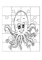 Vorschau - Mal- und Bastelvorlagen - Türplakat Oktopus Gemeinschaftswerk - Deckblatt