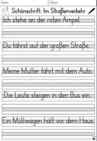Vorschau - Arbeitsblätter - Übung Schönschrift "Im Straßenverkehr" Alphabetisierung - DaZ / DaF / Deutsch - Seite 2