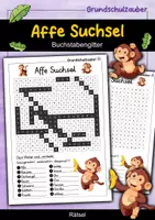 Vorschau - Arbeitsblätter - Affe Suchsel - Buchstabengitter - Deckblatt