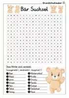 Vorschau - Spiele - Bär Suchsel - Buchstabengitter - Seite 1