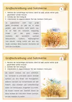 Vorschau - Arbeitsblätter - Großschreibung / Satzkerne Thema "Kornfeld" Kartei + Schreibblätter - Seite 1