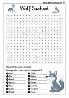 Vorschau - Spiele - Wolf Suchsel - Buchstabengitter - Seite 1