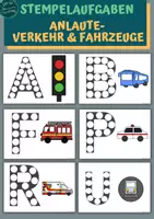 Vorschau - Arbeitsblätter - Stempelaufgaben: Anlaute - Fahrzeuge - Deckblatt