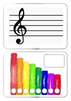 Vorschau - Arbeitsblätter - Noten lernen mit Boomwhackers: Bildkarten & Arbeitsblätter (inkl. Lösungen) • auch Musik fachfremd • Klasse 1-4 - Seite 2