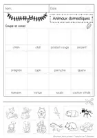 Aperçu - Feuilles d'exercices - Vocabulaire: Animaux domestiques - Page 3