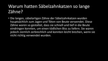 Vorschau - Arbeitsblätter - AB mit Fragen zum Thema "Säbelzahnkatzen" + Lösungsblatt - Seite 3