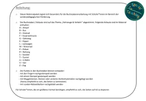 Vorschau - Arbeitsblätter - Stempelaufgaben: Anlaute - Fahrzeuge - Seite 1