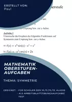 Vorschau - Arbeitsblätter - Mathematik Aufgaben Symmetrie - Deckblatt