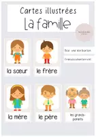 Vorschau - Spiele - La famille Bildkarten Wortkarten Familie - Deckblatt