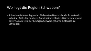 Vorschau - Arbeitsblätter - AB mit Fragen zum Thema "Schwaben" + Lösungsblatt - Seite 2
