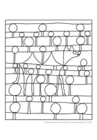 Vorschau - Mal- und Bastelvorlagen - Paul Klee: "Kamel in rhythmischer Baumlandschaft" - Ausmalbild - Seite 2