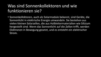Vorschau - Arbeitsblätter - AB mit Fragen zum Thema "Sonnenkollektoren / Solarmodule" + Lösungsblatt + Infografik - Seite 3