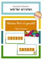 Vorschau - Spiele - Deutsch-Starter: Wörter erraten (Obst & Gemüse) - Deckblatt