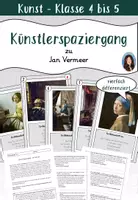 Vorschau - Stundenentwürfe - Künstlerspaziergang - Jan Vermeer (vierfach differenziert) - Deckblatt