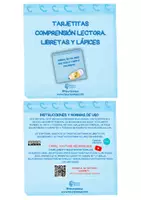 Vista previa - Tarjetas / Manipulativos - TARJETITAS COMPRENSIÓN LECTORA. LIBRETAS Y LÁPICES. - página 1
