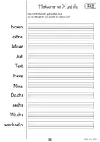 Vorschau - Arbeitsblätter - Merkwörter (ab)schreiben - V, ß, Y, Doppel-Vokal, Dehnungs-h, (11 ABs, Klappdiktate) - Seite 1