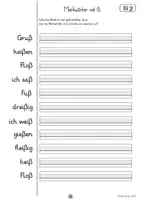 Vorschau - Arbeitsblätter - Merkwörter (ab)schreiben - V, ß, Y, Doppel-Vokal, Dehnungs-h, (11 ABs, Klappdiktate) - Seite 2