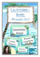 Vorschau - Poster - Lautstärke Ampel (in zwei Designs, Pflanzen-Stil und Aquarell-Optik) - Deckblatt
