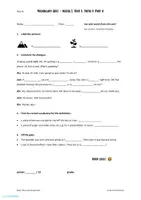 Vorschau - Test - Vocabulary Test zu Access 2 unit 1 intro and part A - Seite 1
