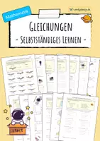 Vorschau - Arbeitsblätter - LINEARE GLEICHUNGEN - Deckblatt