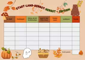 Vorschau - Arbeitsblätter - Stadt-Land-Herbst Spiel / Herbst Edition / 2 Versionen - Seite 3