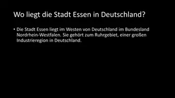 Vorschau - Arbeitsblätter - AB mit Fragen zum Thema "Essen (Stadt)" + Lösungsblatt + Infografik - Seite 3