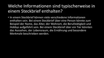 Vorschau - Arbeitsblätter - AB mit Fragen zum Thema "Steckbrief" + Lösungsblatt - Seite 3