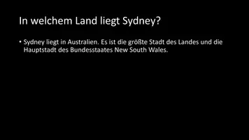 Vorschau - Arbeitsblätter - AB mit Fragen zum Thema "Sydney" + Lösungsblatt - Seite 3