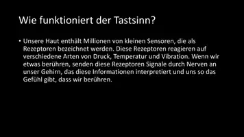 Vorschau - Arbeitsblätter - AB mit Fragen zum Thema "Tastsinn" + Lösungsblatt - Seite 3