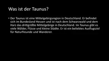 Vorschau - Arbeitsblätter - AB mit Fragen zum Thema "Taunus" + Lösungsblatt - Seite 2