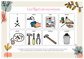 Aperçu - Apprentissages en autonomie - Loto des objets de la maison - Page 2