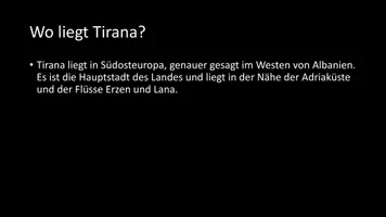Vorschau - Arbeitsblätter - AB mit Fragen zum Thema "Tirana" + Lösungsblatt - Seite 2