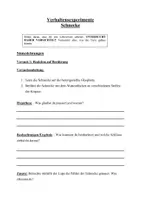 Vorschau - Stundenentwürfe - Versuchsprotokoll zu Experimenten mit Schnecken - Deckblatt
