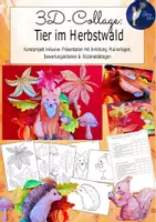 Vorschau - Unterrichtsreihen - 3D-Collage: Tiere im Herbstwald - Deckblatt