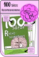 Vorschau - Arbeitsblätter - 100 Sätze: Rechtschreibung - Deckblatt