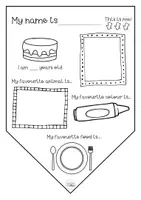 Vista previa - Manualidades / Dibujos para colorear - Todo sobre mí: banderines - página 2