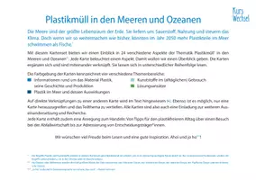 Vorschau - Unterrichtsreihen - #plastikfrei Kartenset: Plastikmüll in den Meeren und Ozeanen - Seite 1