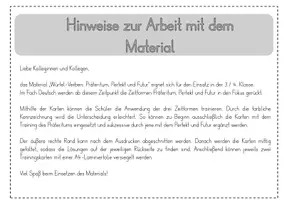 Vorschau - Aufgabenkarten - Würfel-Verben: Präteritum, Perfekt und Futur - Seite 1