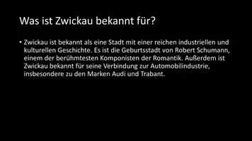 Vorschau - Arbeitsblätter - AB mit Fragen zum Thema "Zwickau" + Lösungsblatt - Seite 2