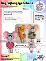 Vorschau - Anderer Materialtyp - Begrüßungsgeschenk Schuljahresbeginn Elefant für Schüler*innen oder Kollegen*innen - Deckblatt