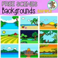 Vista previa - Elementos para la creación de materiales - Free Scenes Backgrounds Sample - Portada
