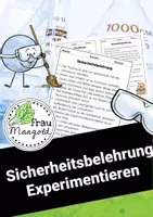 Vorschau - Merkblätter - Sicherheitsbelehrung im naturwissenschaftlichen Fachraum beim Experimentieren | Biologie BNT Naturphänomene NaWi NWT - Deckblatt